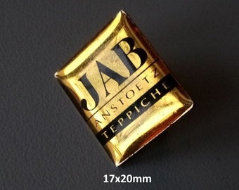JAB Anstoetz carpets logo pin epoxy 1980s