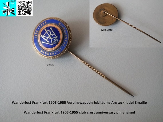 Anniversary pin - hiking funny Frankfurt