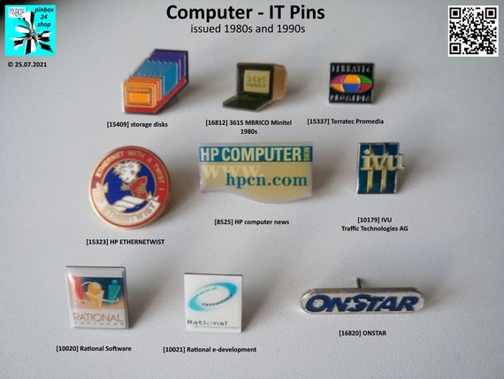 Computer IT Pins 1980s-2000s - select now :-)