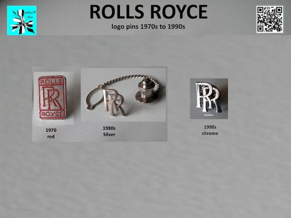 Authentic ROLLS ROYCE logo pins from the 70s to 90s - Browse now!