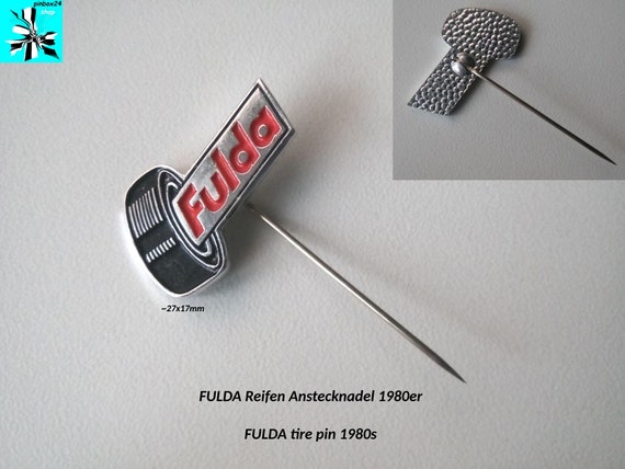 Vintage FULDA tire lapel pin