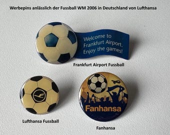 Rare Lufthansa & Frankfurt Airport Football Pins – Authentic Fanhansa Collector Set from the World Cup in Germany