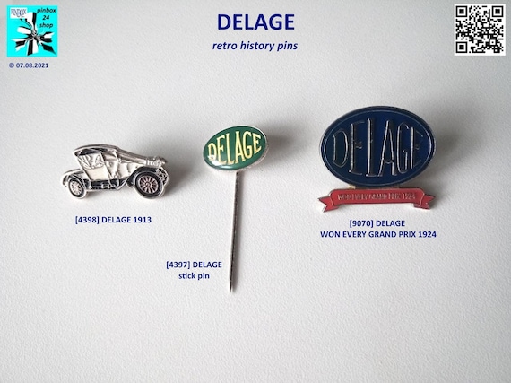 Discover the history behind DELAGE retro pins and lapel pins