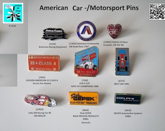 American car/motorsport pins