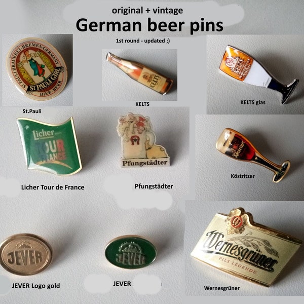 German beer / brewery pins - select now