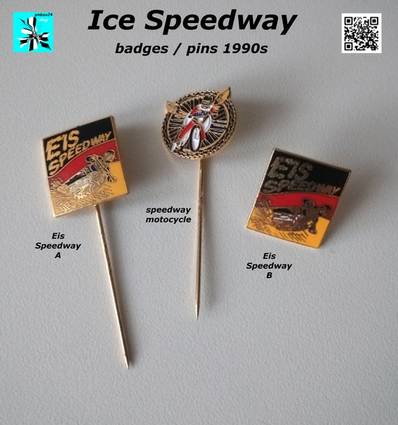 Ice speedway motorcycle badge pins 1990s - select