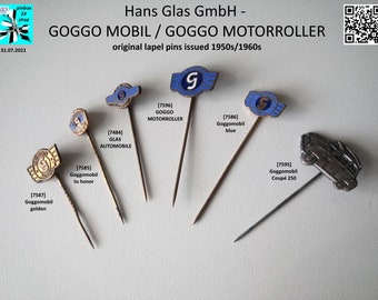 Goggomobil Pins - Iconic Classics of the 50s/60s!