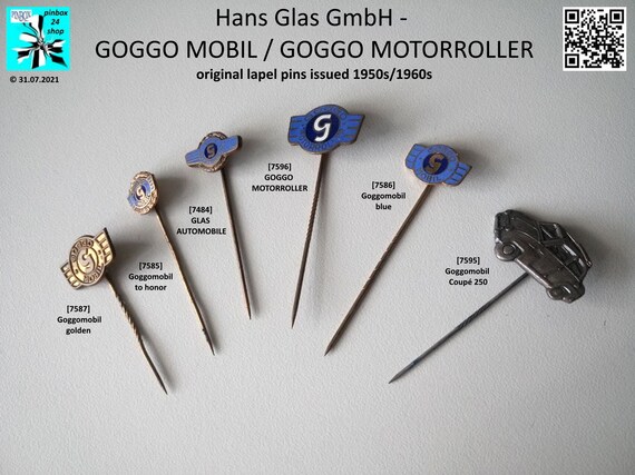 A piece of culture: Goggo pins from the 50s/60s