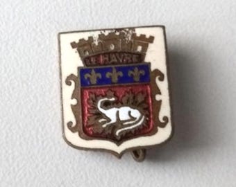 Le Havre Coat of Arms Brooch - A Piece of History!