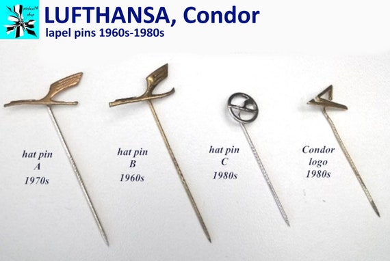 Vintage Condor and Lufthansa Lapel Pins!