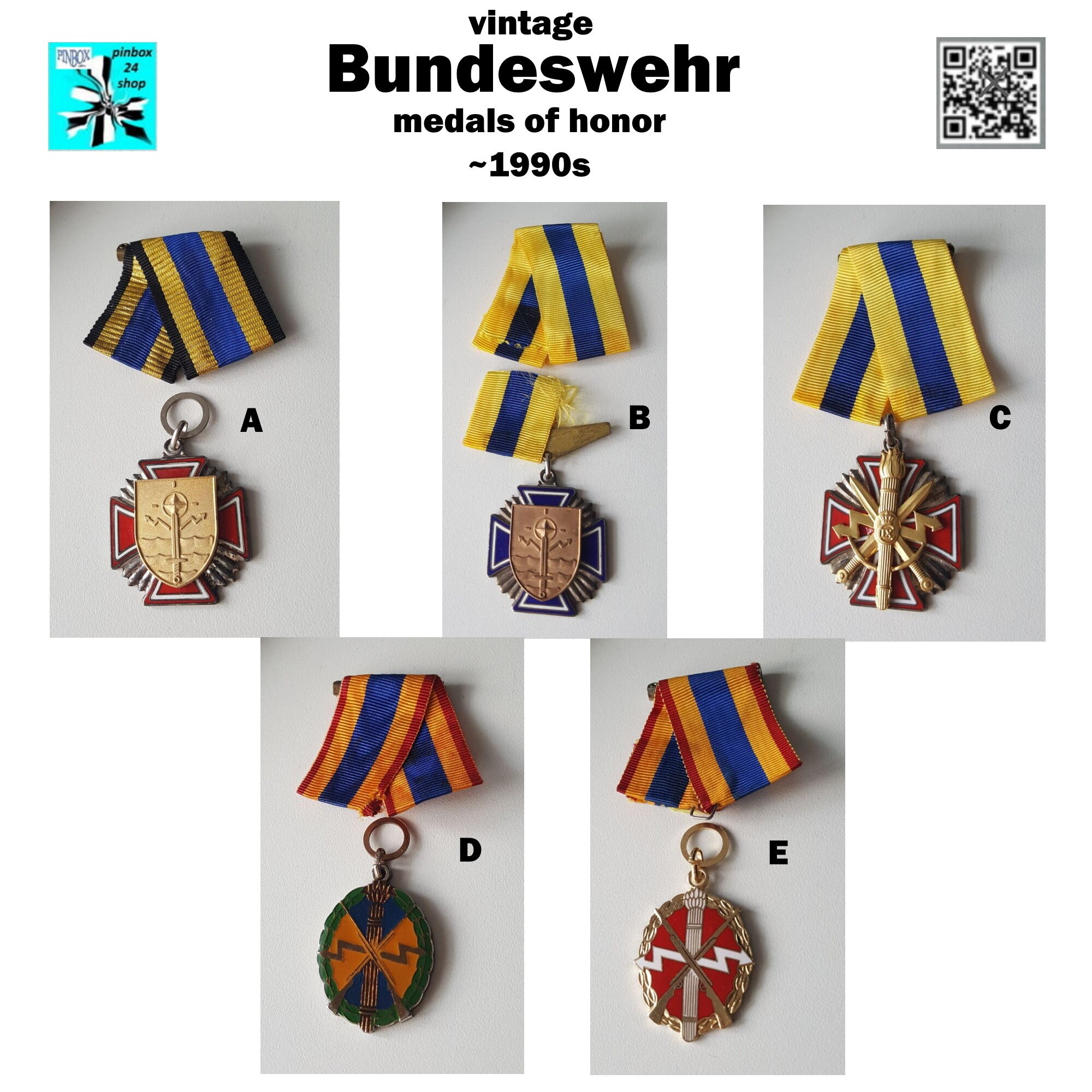 Bundeswehr Badge of Honor Medal Clasps 1990s Choose -  Denmark