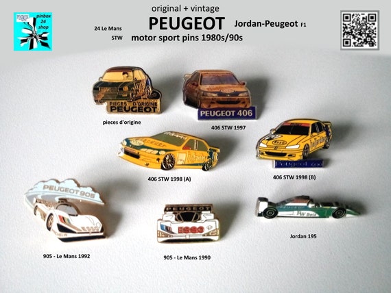 Shop Peugeot and Jordan Pins Le Mans, F1, STW Pins from the 80s & 90s now!