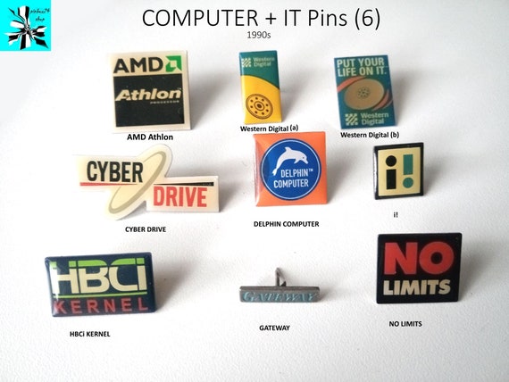 Retro Computer IT Pins - 1990s Style! part 6