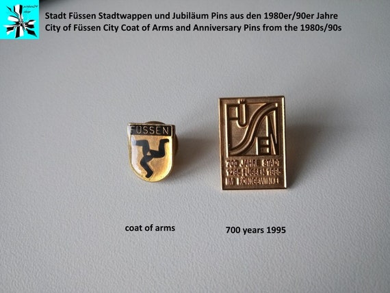 Füssen City Coat of Arms Pins - A Piece of History from the 80s/90s