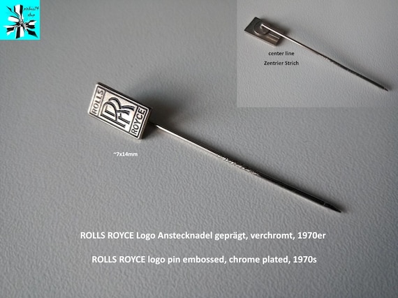 A vintage piece from the 1970s: Roll-Royce logo pin tie pin lapel pin