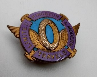 A Piece of History: LIMITED KINGSTON & Modern TRAVELS Enamel Badge