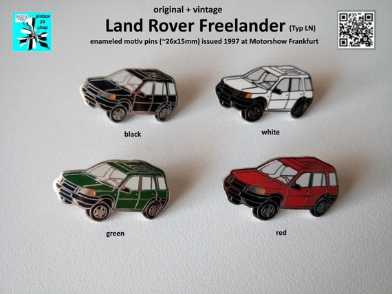 Land Rover Freelander (Type N) motif pins enamelled - different colors to choose from :-)