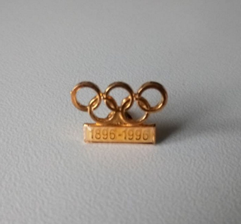 OLYMPIC GAMES 1896-1996 Olympic Rings 100 Years Anniversary Pin
