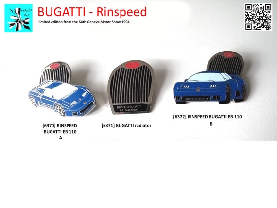 A special memory! BUGATTI Rinspeed limited Edition pins from the 1994 Geneva Motor Show