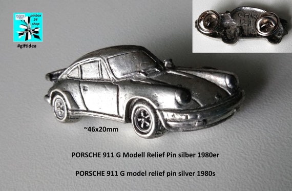 Porsche 911 Carrera G - relief embossed silver pin