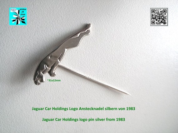 Jaguar Car Holdings logo pin silver from 1983