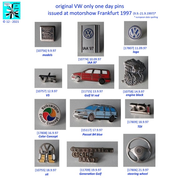 VW IAA pins: rarities from 1997