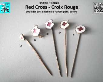 RED CROSS Enamel Badges - Historical Treasures from the 1950s!