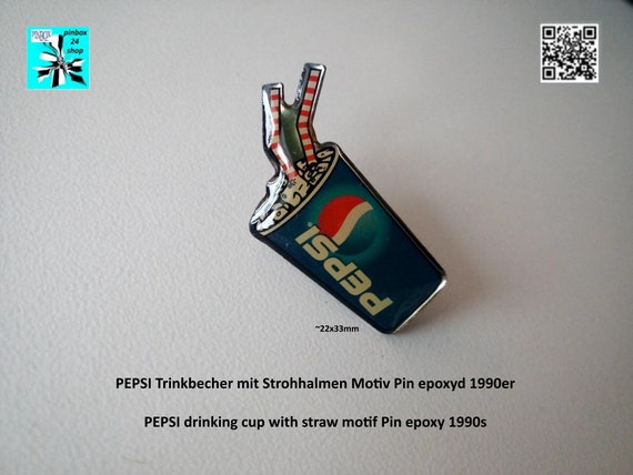 PEPSI Cola drinking cup pin, a touch of the 90s!