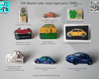 Original VW Promo Pins from the 90s – Collector’s Items for Beetle Enthusiasts