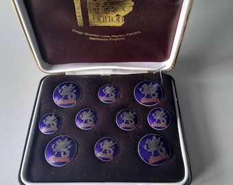 Elegant Vintage Wessex Crest Uniform Buttons - A Touch of History