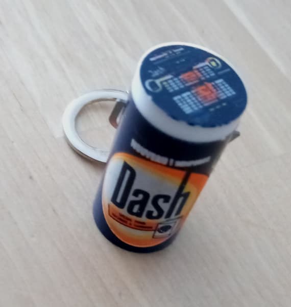 Retro chic with a twist: Dash Mini Detergent Drum Keychain!