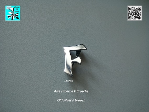 Vintage Brooch: Silver F