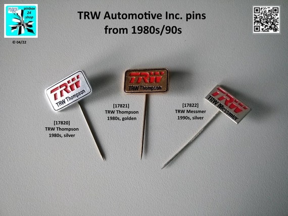 TRW Automotive Inc. Pins 1980s/90s CHOOSE