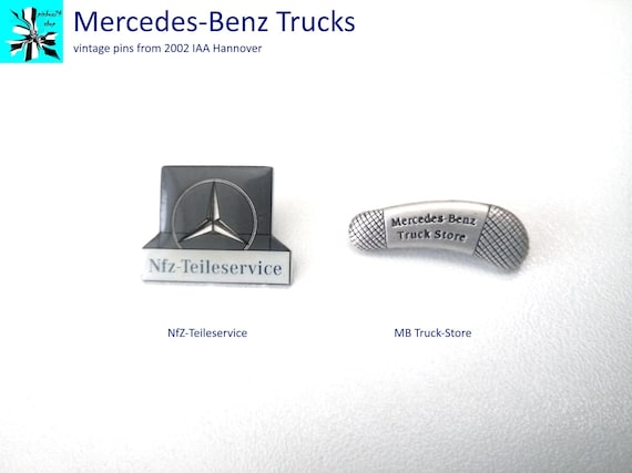 Exclusive Mercedes-Benz commercial vehicle parts & truck store pins from the IAA Hannover 2002