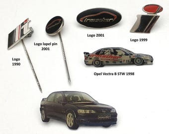 Vintage Irmscher Automobilbau Motorsport lapel pins and pins from the 1990s to 2001s