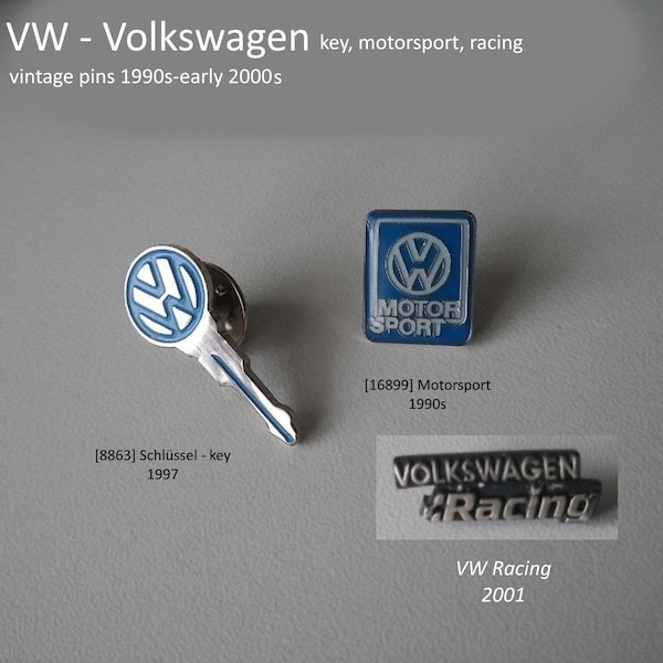 VW VOLKSWAGEN Schlüssel, Motorsport , Racing Pins