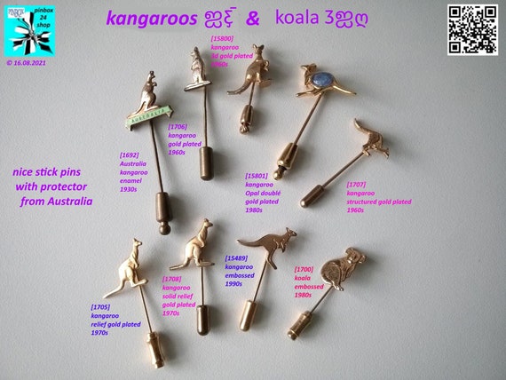 Kangaroos + Koala Bear Australia Lapel Pins