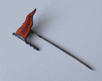 Exclusive Enameled Industrial Flag Pin – Timeless Collectible from the 1950s