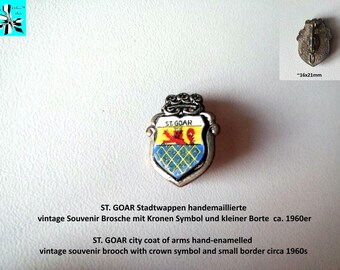 St. Goar coat of arms brooch with crown