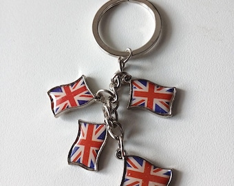 Union Jack x4 – Keychain with British Style in Metal & Epoxy Finish