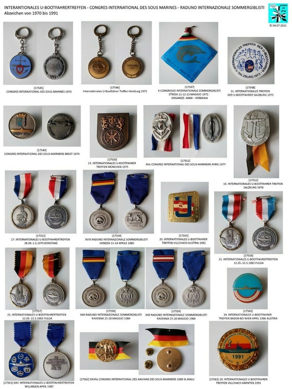 Unique Submarine Badges: International Submariners Meeting, Submariners, Sous Mariniers, Sommergiblisti - seize a rare opportunity