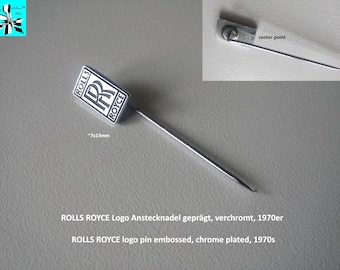 Rolls-Royce Logo Pin - Stylish Elegance of the 70s!