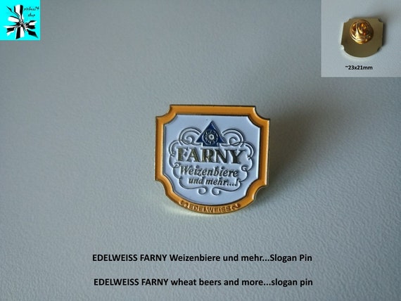 EDELWEISS FARNY Pin - Vintage Beer Advertising