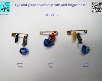Symbolic Pendant - Eye and Grapes for Truth & Forgiveness