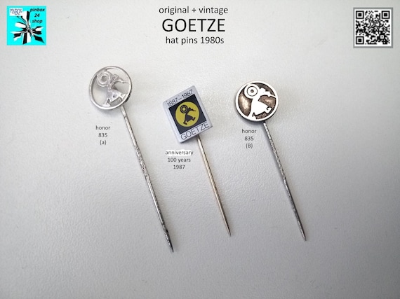 Collectibles: GOETZE pins made of embossed silver