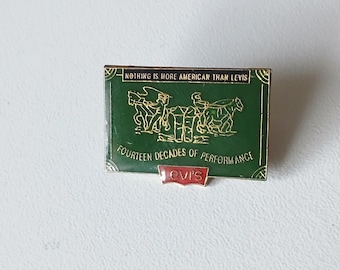 Levi’s Anniversary Pin – 140 Years – Vintage Collectible – Two Horse Logo
