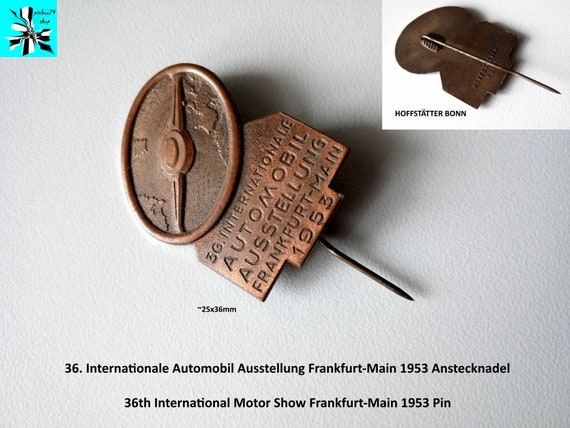 A piece of automotive history: 36th IAA Frankfurt 1953 pin