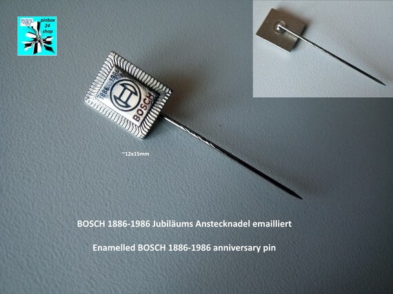 Bosch 1886-1986 and logo - history of technology to pin on