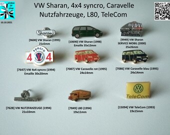 VW Sharan, 4x4 syncro, Caravelle, COMMERCIAL VEHICLES, L80, TeleCom Pins