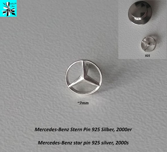 Elegant Mercedes-Benz star pin made of 925 silver